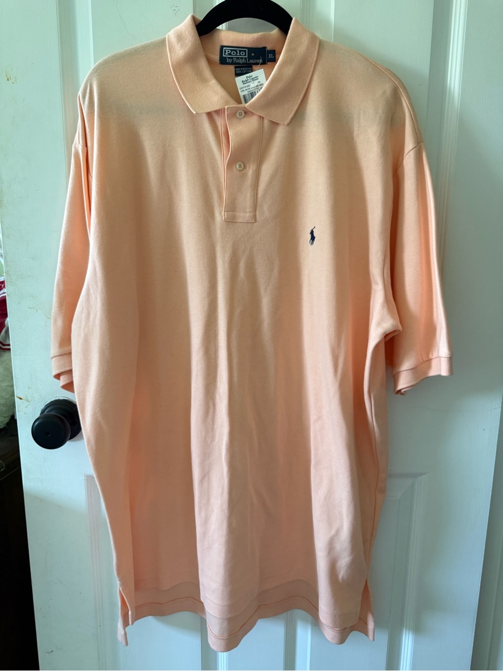Polo by Ralph Lauren Men's Light Peach Short-Sleeve Polo